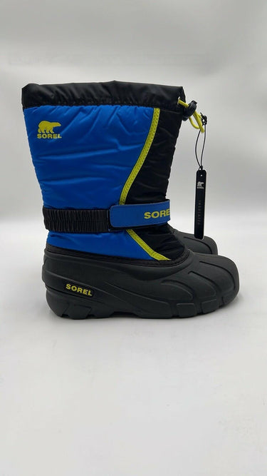 SOREL Youth Blue Nylon Flurry Waterproof Insulated Snow Boot Size 4M Sorel