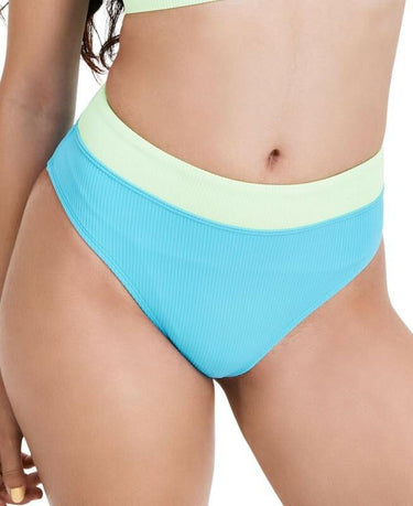 Salt + Cove Women's Juniors' High-Waist Bikini Bottoms (Blue Multi, Medium) Salt+Cove