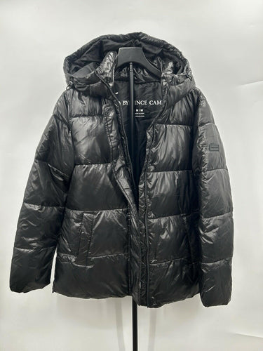 black Two by Vince Camuto hooded Woman’s puffer Black jacket Size M Vince Camuto