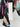 Abound Crop Top Tie Dye Spiral Pink Black Teal Yellow Cropped Tee M Abound