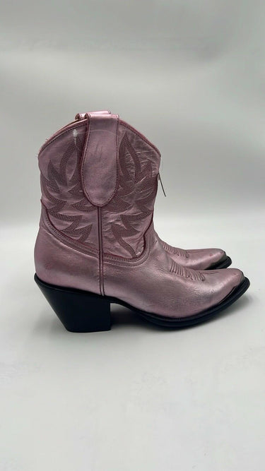 Women's Idyllwind Wheels Leather Metallic Booties Pink Size 6.5B IDYLLWIND
