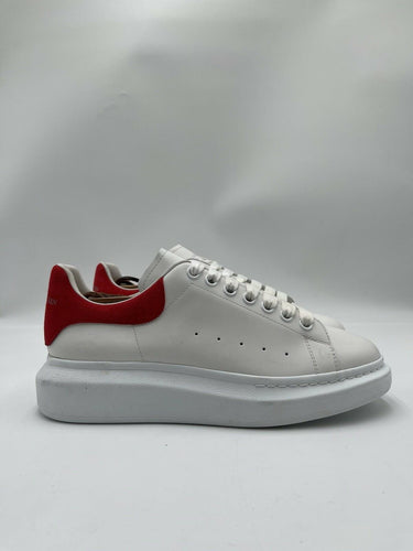 Men’s Alexander McQueen Oversized Sneakers In white leathe Red Suede Size 41 Alexander McQueen