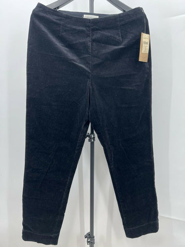 Coldwater Creek Audrei Velveteen Pants Black Velvet Ankle Holly NWT 10 Coldwater Creek