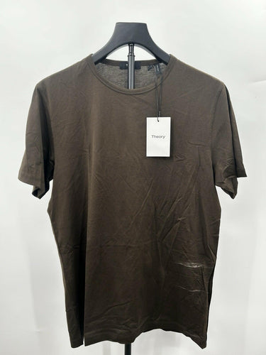 Theory Brown t-shirt crew necklin classic fit Short Sleeves Size S Theory