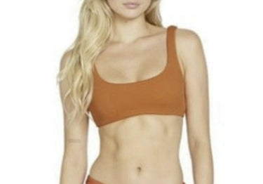 Volcom Women S So Current Scoop Crop Bikini Top Burnt Sienna XL Volcom