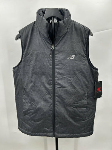 charcoal grey New Balance full-zip athletic Men’s vest Size S New Balance