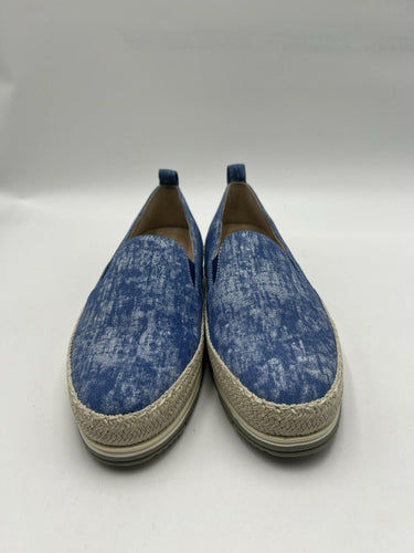 Vaneli Sport Blue Denim Acid Wash Espadrille Slip On Loafers Size 8
