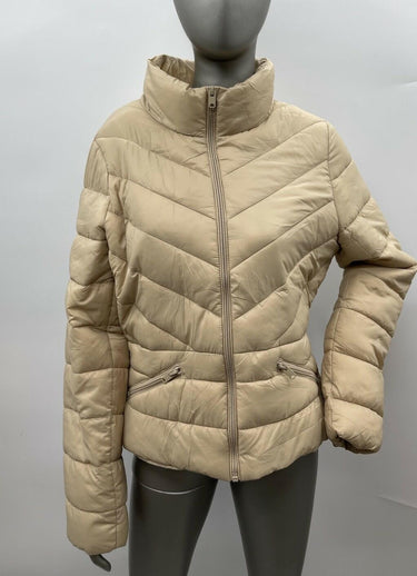 NWT Love Tree Women’s Full Zip Long Sleeve Puffer Jacket, Color Khaki Size L Love Tree