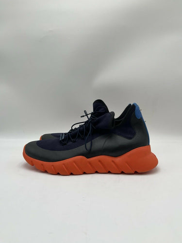 Men’s Fendi Navy Blue "Love Fendi" Sock Sneakers orange soles Size 5
