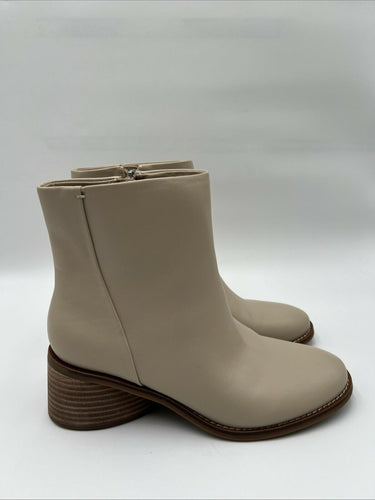 Women’s Lucky Brand Cassia Side Zip Boot Vanilla Bean Leather Size 9 M Lucky Brand