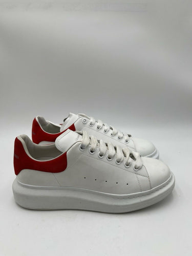 Men’s Alexander McQueen Oversized Sneakers In white leathe Red Suede Size 45 Alexander McQueen