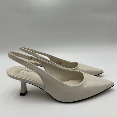 Mix No. 6 Beige Patent Pointed Slingback Heels size 7.5M Mix No. 6