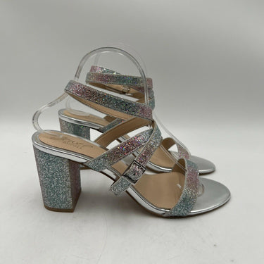 Jewel Badgley Mischka Newberry sandals Rainbow Silver Size 10 Badgley Mischka