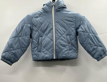 Girls Michael Michael Kors Quilted Full Zip Puffer Jacket Light Blue Size 5/6 Michael Kors