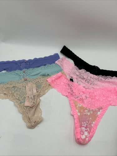 Lot Of 6 Victoria's Secret & Pink Thongs Mix Colors Size M Victoria's Secret