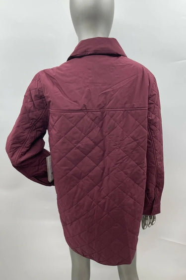 NWT Mondetta Outdoor Project women's long quilted button-up jacket Wine Size S MONDETTA