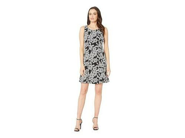 Elliott Lauren Check Point Sleeveless Dress with Princess Seam Women's Dress Elliott Lauren