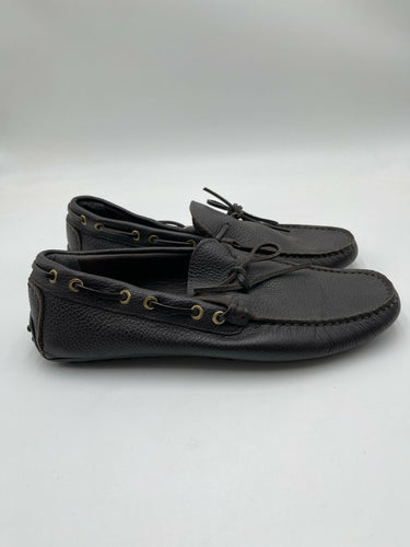 Bruno Magli TINO black leather moccasin boat shoes Size 10M Bruno Magli