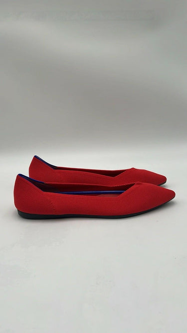 Rothy’s Womens The Point Flame Red Pointed Toe Shoes Size 10 Rothy’s