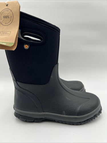 Bogs Youth Boy's Classic Solid Winter Boot in Black, Size 4 M Bogs