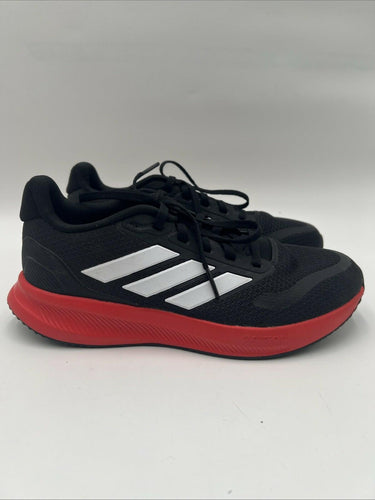 Boy’s Adidas Runfalcon 5 Running Lace Up Sneakers Shoes Black/Red Size 4.5 adidas