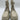 Women’s Prada Monolith Combat Lace Up Mid Calf Boots Beige Leather Size 37.5 PRADA