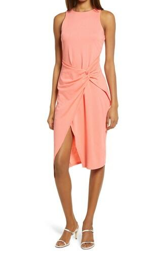 Women's Chelsea28 Sleeveless Twist Detail Coral Dress, Size XX-Small Chelsea28