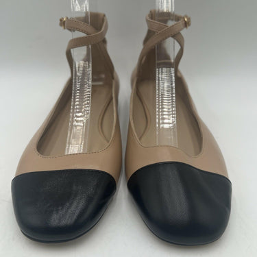 Women’s Stuart Weitzman Eden Strap Flats in adobe/black Leather Size 6.5B Stuart Weitzman