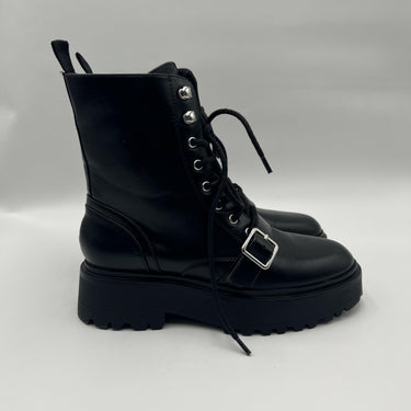 NWOB Mix No. 6 Ariee Combat Boots Women's Black Size 6.5M/37 Mix No. 6