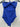 Onia One Piece Swimsuit Royal Blue Textured Twist Knot Cutout Strapless XS Onia