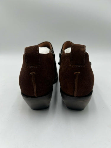 FRYE Sacha Moto Shootie Brown Suede Zipper Ankle Bootie Womens SIZE 7 M Frye