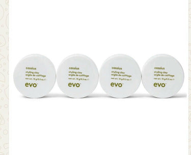 Lot 4 EVO Cassius Styling Clay Argile Coiffage Matte Paste 15g 0.5oz New EVO