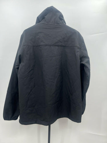 Outdoor United Jacket Mens Black Softshell Fleece Lined Hooded Ski Outdoor XL Outdoor United