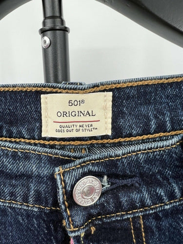 Levi's 501 Original Jeans Dark Wash Straight Leg Button Fly - Size 31x30