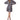 BCBGeneration Women's Long Sleeve Fit and Flare Dress with Neck,Multi, Small BCBGeneration