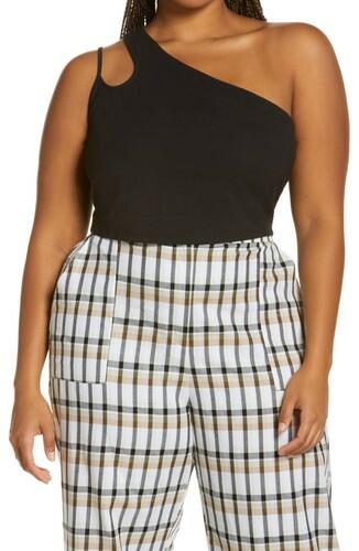 BP. One-Shoulder Crop Top, Black SIZE X1 BP.