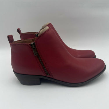 Lucky Brand Basel Women's Zip Boots Garnet Leather Size 9.5 M Lucky Brand
