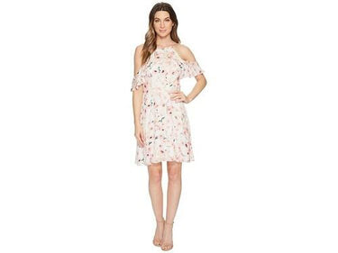 Women's Cece Arden Cold Shoulder Ruffle Dress, Size 10 CeCe