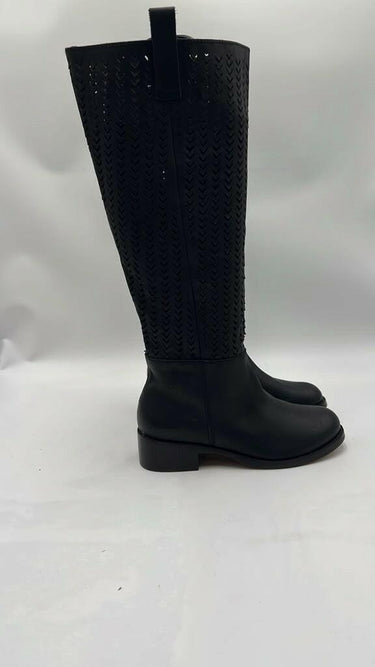 Women’s Circle G tall western Black Perforated Leather boot Size 7 Circle G