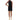 BCBGMAXAZRIA Women's Striped Eyelet Halter Dress Dress, Black, M BCBGMAXAZRIA