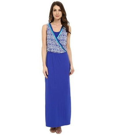 Hatley - Maxi Dress (Sapphire Ikat) Women's Dress size L Hatley