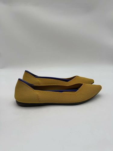 Women’s Rothy's The Point Flat Ballerina Pointed Toe Marigold Yellow Size 7 Rothy's