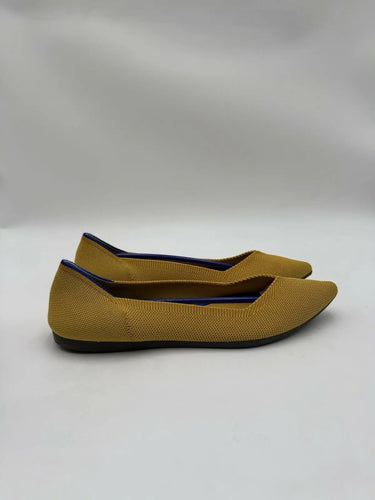Women’s Rothy's The Point Flat Ballerina Pointed Toe Marigold Yellow Size 7 Rothy's