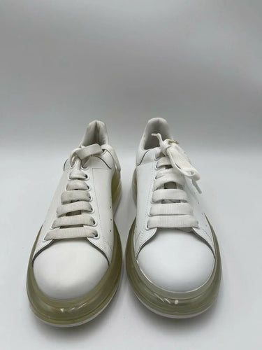 Alexander McQueen oversized sneakers white leather transparent Sole Size 41.5 Alexander McQueen