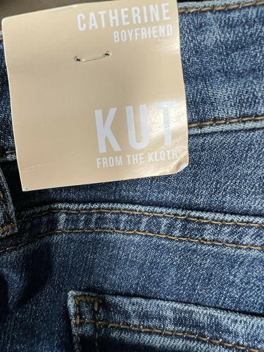 KUT From The Kloth Jeans Womens Catherine Boyfriend Medium Wash Straight NWT 10 KUT from the Kloth