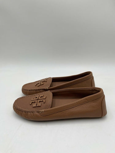Women’s Tory Burch Lowell 2 Driver Loafers in tan Leather Size 5.5M