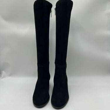 Women’s Aquatalia Nova Weatherproof Knee-High Black Suede Boots Size 7M