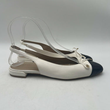 Women’s Stuart Weitzman Sleek Bow Cap Toe Slingback Flat Size 7B Stuart Weitzman