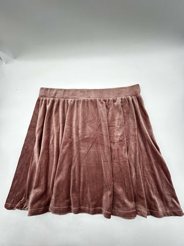 Pink Rose Mini Skirt Soft Women's faded mauve velvet material Size XL Pink Rose
