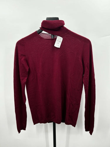 Max Mara Womans burgundy turtleneck sweater lightweight Size XS Max Mara